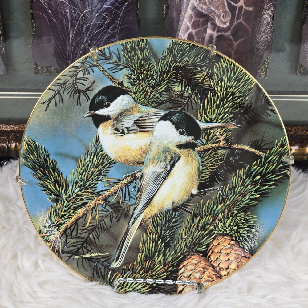 Backyard Treasure The Chickadee by Carl Brenders Vintage Collector Plate